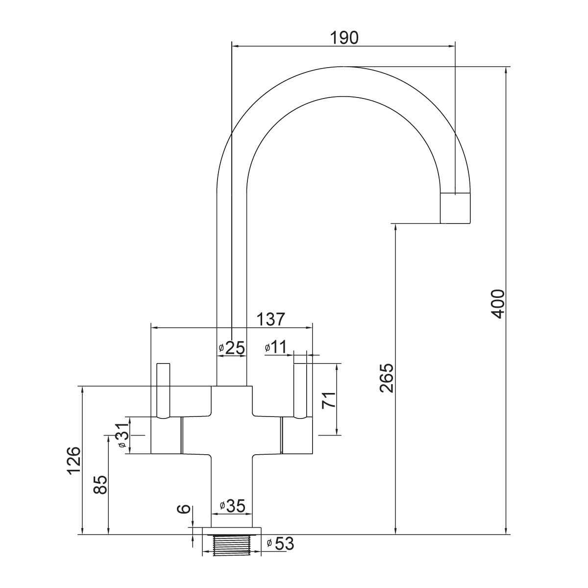 E-SEE Twinner Sink Mixer - Ewing Industries